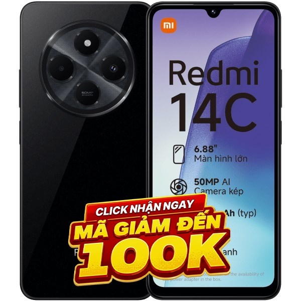 Xiaomi Redmi 14C 4GB/128GB - Chính hãng, nhiều khuyến mãi