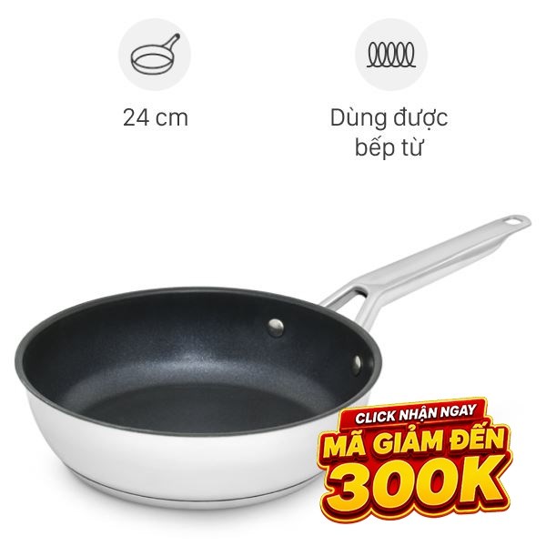 Chảo inox sâu chống dính đáy từ Elmich EL-2459IC24