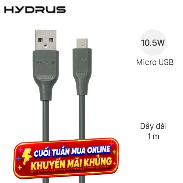 Cáp sạc 1m Hydrus LTPP-40