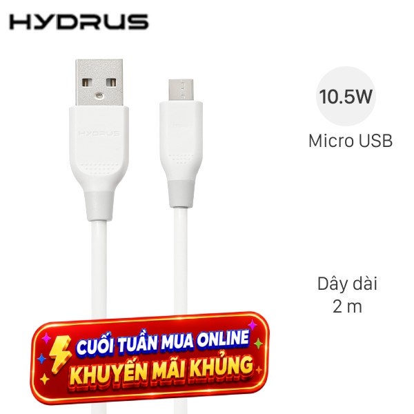 Cáp sạc 2m Hydrus LTPP-40