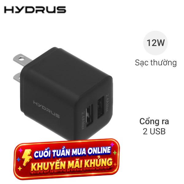 Sạc 2 cổng Hydrus H-35