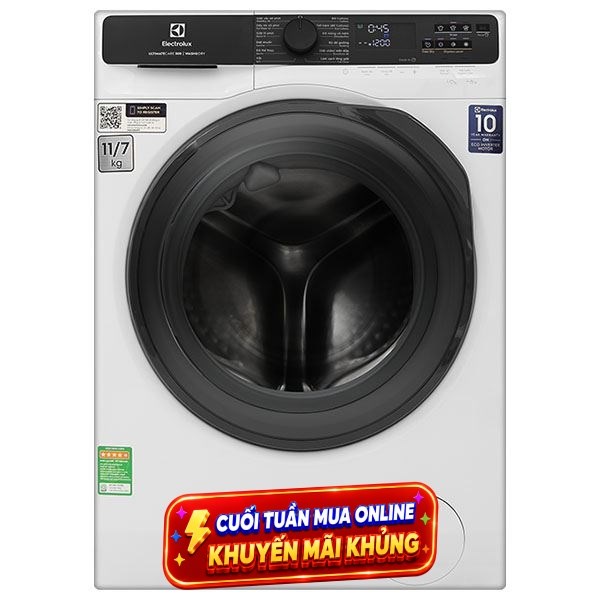 Electrolux Inverter Giặt 11 Kg - Sấy 7 Kg EWW1123P5WC