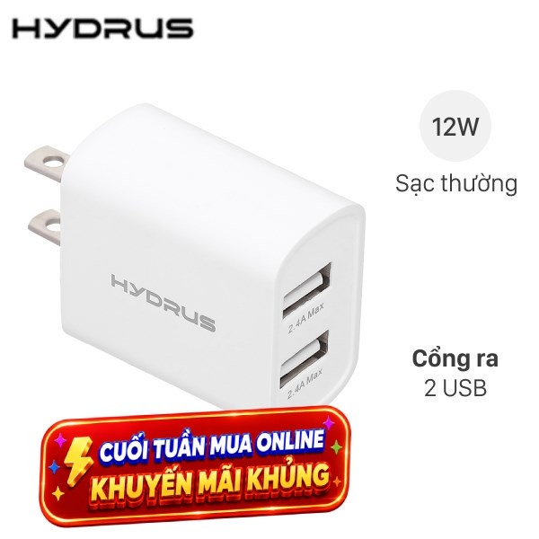 Sạc 2 cổng Hydrus ZC102U