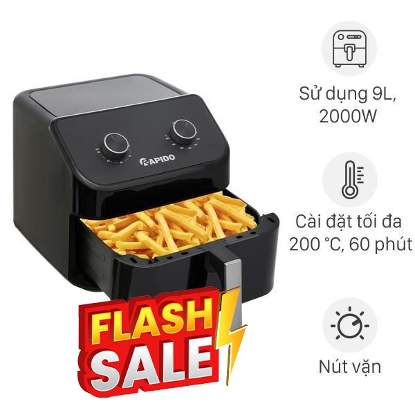 Nồi chiên không dầu Rapido 9 lít RAF-9.0M