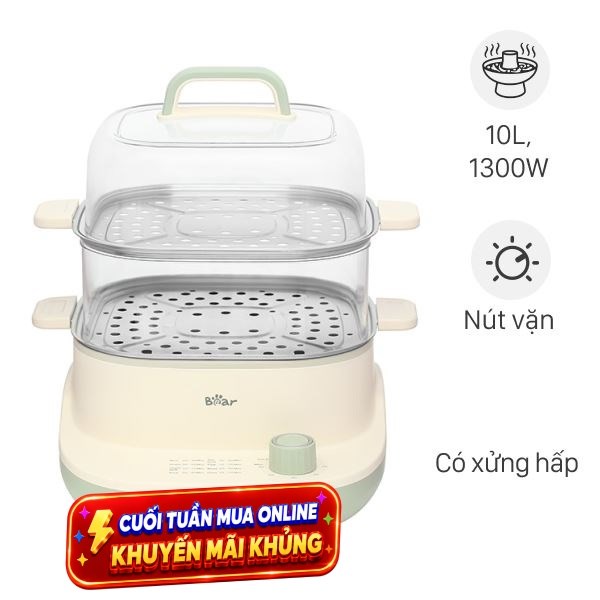 Nồi lẩu hấp đa năng Bear BES-CA73G1 10 lít