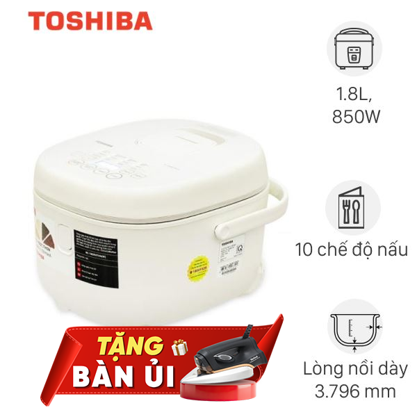 Nồi cơm điện tử Toshiba 1.8 lít RC-18DR4TVN(W)