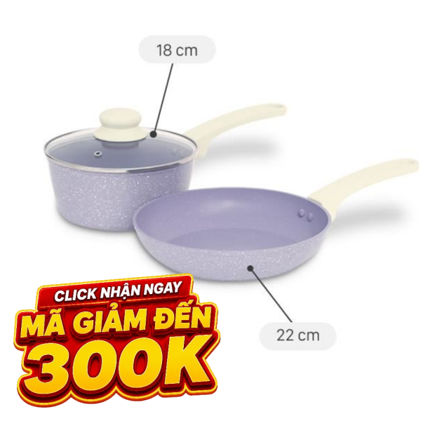 Bộ chảo quánh nhôm chống dính Green Cook GCS247-T2