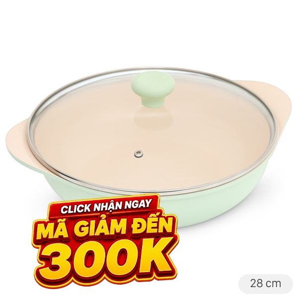 Nồi lẩu nhôm chống dính Green Cook GCS2410-28IH