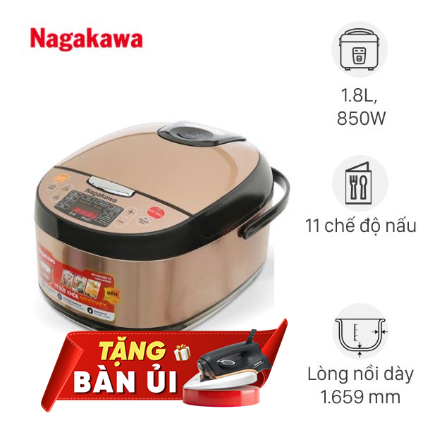 Nồi cơm điện tử Nagakawa 1.8 lít NER5556