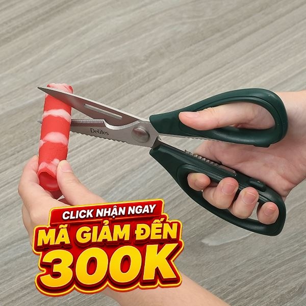 Kéo nhà bếp đa năng thép không gỉ 2Cr13 Delites KS2020-2230