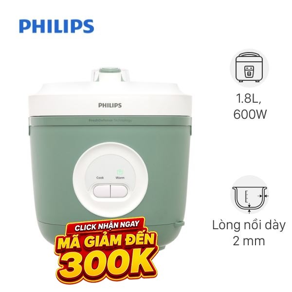 Nồi cơm nắp gài Philips 1.8 lít HD3212/32