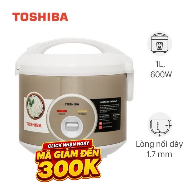 Nồi cơm nắp gài Toshiba 1 lít RC-10JH1TVN(N)