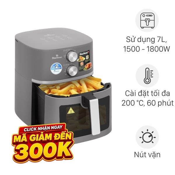Nồi chiên không dầu BlueStone 7 lít AFB-5856