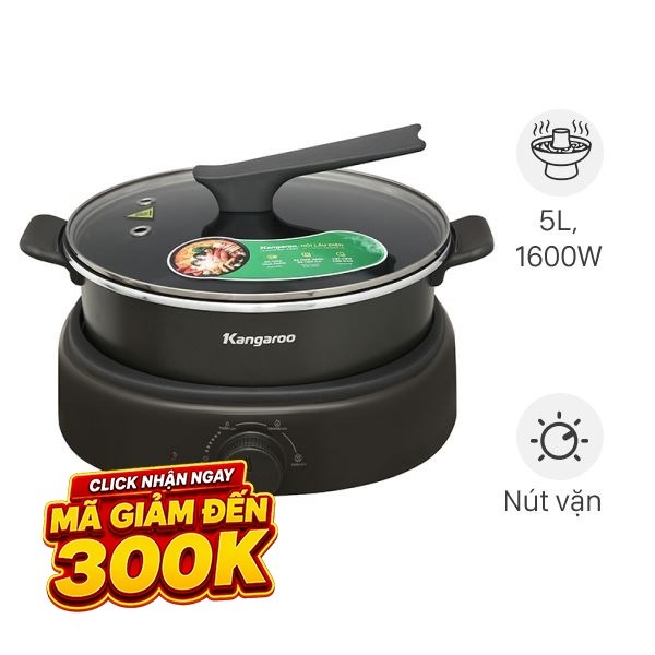 Nồi lẩu đa năng Kangaroo KGEH50N2 5 lít