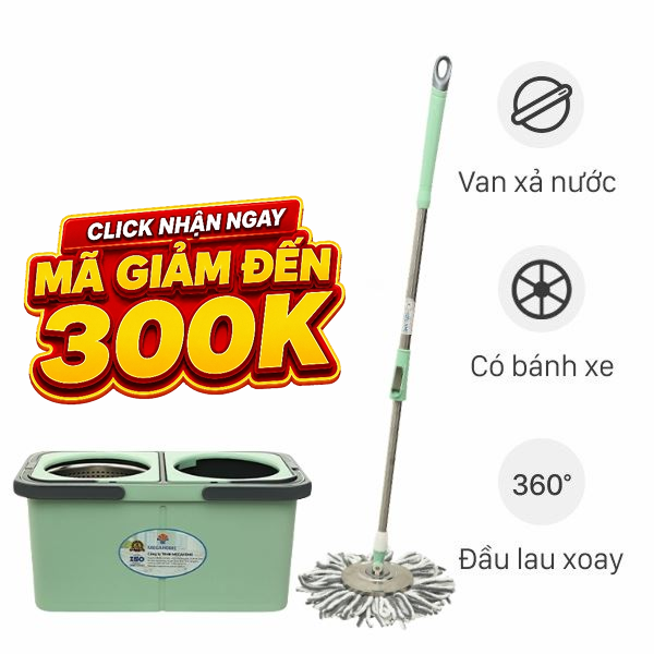 Bộ lau nhà tách nước bẩn Delites A10