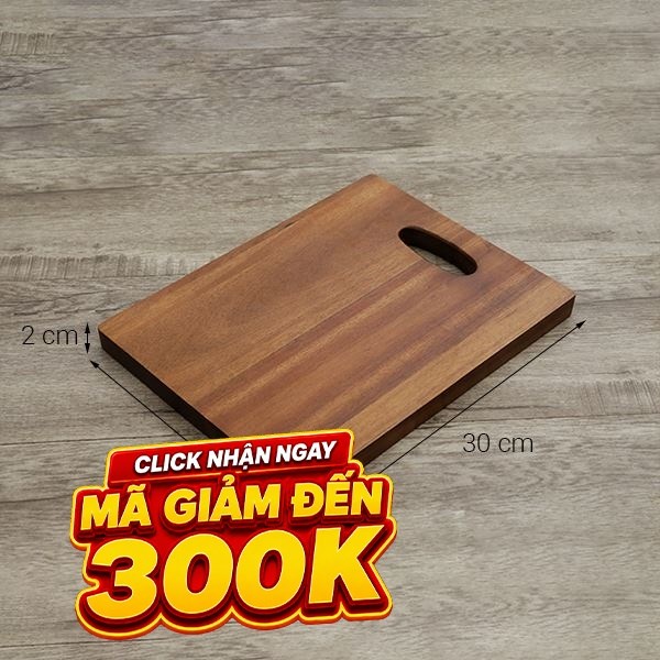 Thớt thái gỗ tràm chữ nhật 23 x 30 cm Trường Sơn ST30