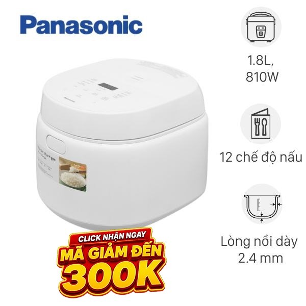 Nồi cơm điện tử Panasonic 1.8 lít SR-DL184WRA