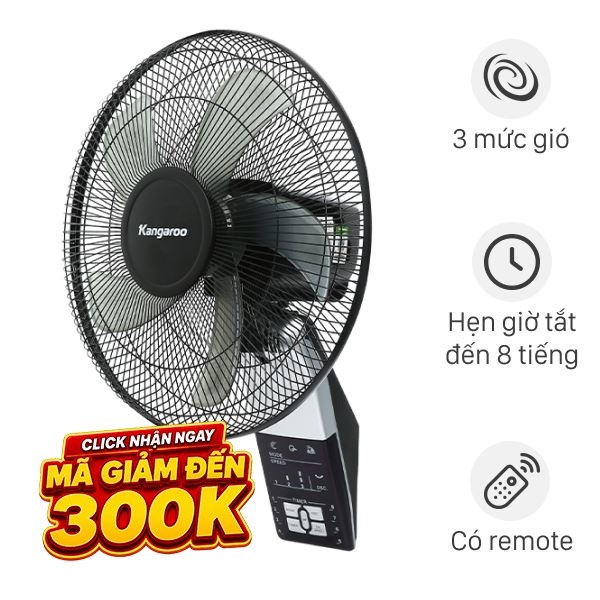 Quạt treo tường Kangaroo  5 cánh KG724 55W