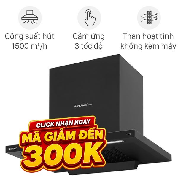 Máy hút mùi áp tường Pramie TT70