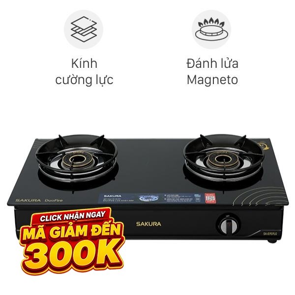 Bếp ga đôi Sakura SA-D707LG