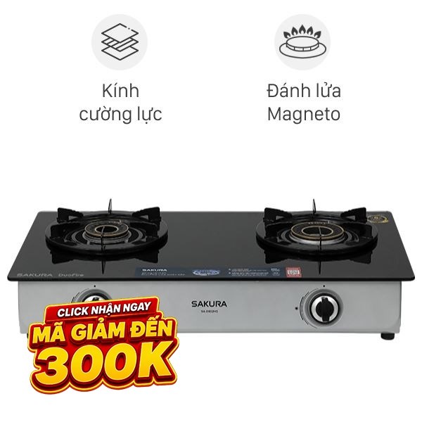 Bếp ga đôi Sakura SA-D802HG