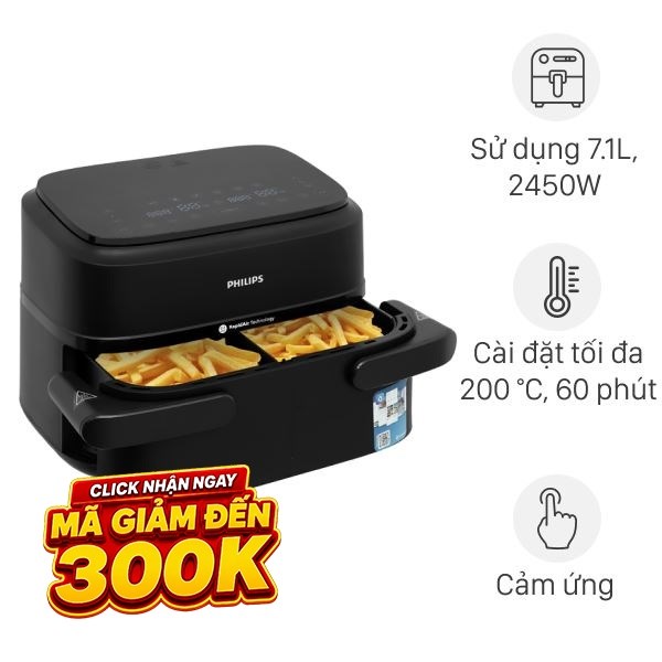 Nồi chiên không dầu Philips 7.1 lít NA150/00
