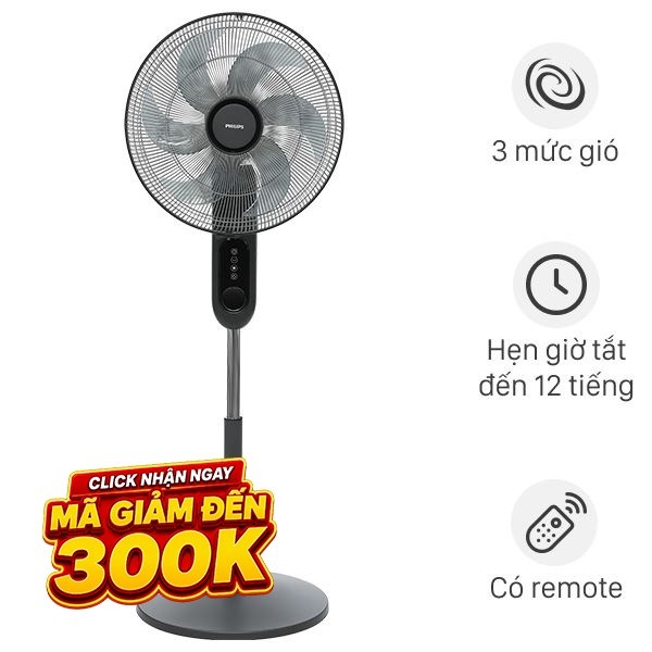 Quạt đứng Philips  6 cánh CX1520/01 47W