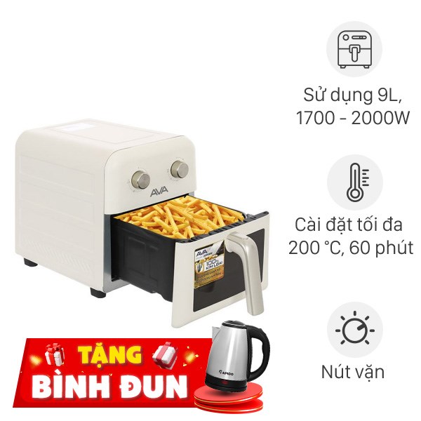Nồi chiên không dầu AVA 9 lít ZG93MW
