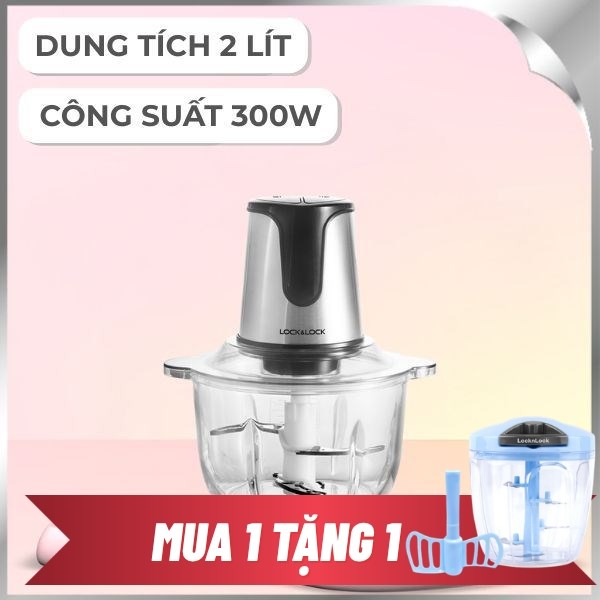 Máy xay thịt mini Lock&Lock EJM171 300W 2 lít