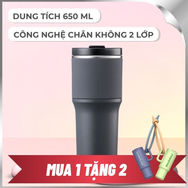 Bình giữ nhiệt nóng lạnh Inox 650 ml Lock&Lock LHC4277SGRY