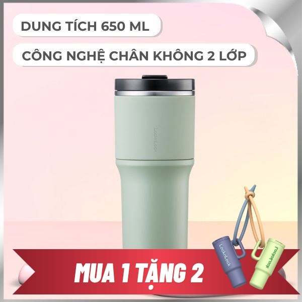 Bình giữ nhiệt nóng lạnh Inox 650 ml Lock&Lock LHC4277SMIT