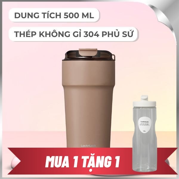 Bình giữ nhiệt nóng lạnh Inox 500 ml Lock&Lock LHC4357CHO