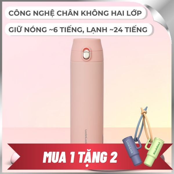 Bình giữ nhiệt nóng lạnh Inox 500 ml Lock&Lock LHC3257PIK