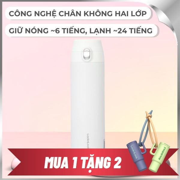 Bình giữ nhiệt nóng lạnh Inox 500 ml Lock&Lock LHC3257WHT