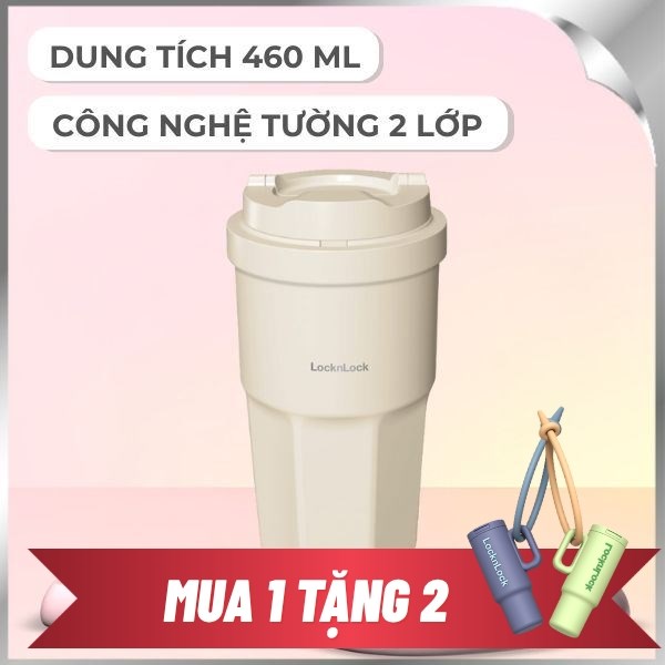 Bình giữ nhiệt nóng lạnh Inox 460 ml Lock&Lock LHC3329BEG