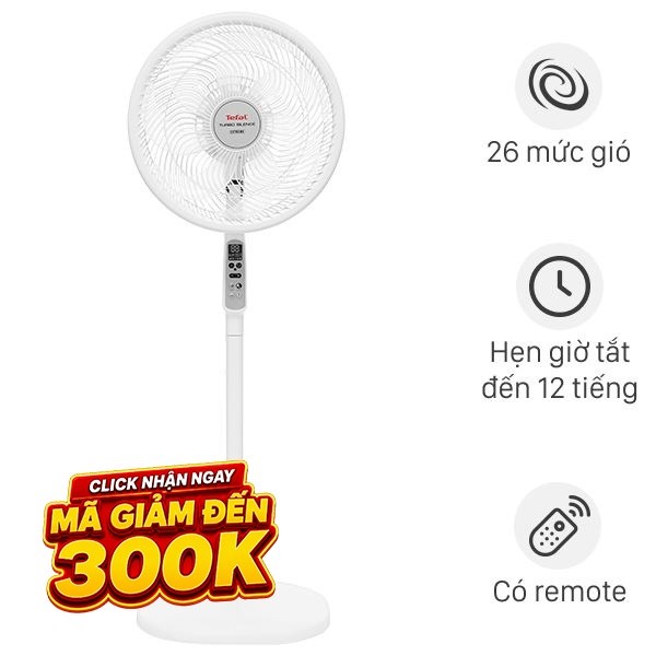Quạt đứng Tefal  7 cánh DC inverter VH699690 60W