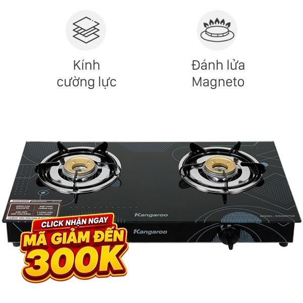 Bếp ga đôi Kangaroo KGGS67G2