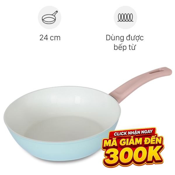 Chảo nhôm sâu chống dính đáy từ Delites RFD1024-3