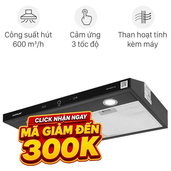 Máy hút mùi âm tủ Sunhouse SHB72011-MD
