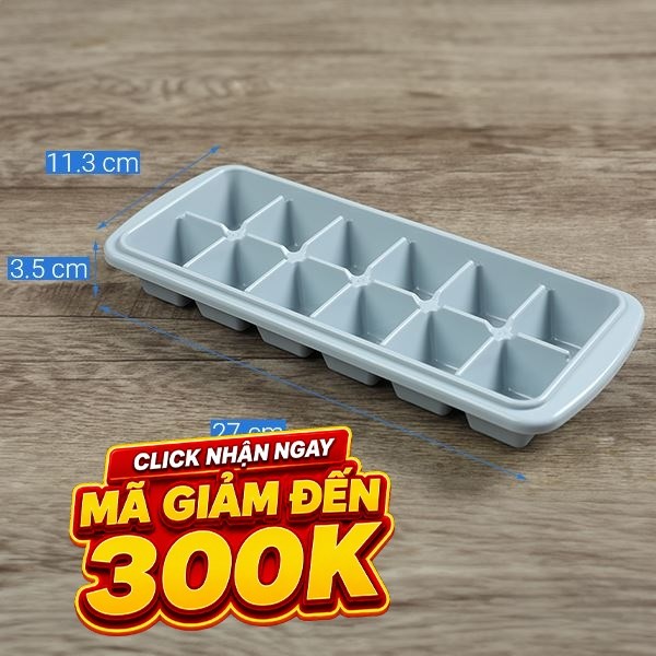 Khay đá nhựa 12 viên Inochi Kari