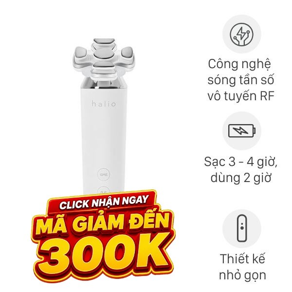 Máy massage mặt nâng cơ và trẻ hóa da kết hợp ánh sáng sinh học Halio