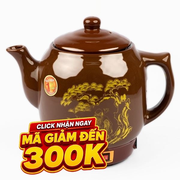 Siêu sắc thuốc điện Seika 3.2 lít SKS 329 Nâu