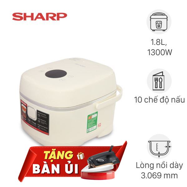 Nồi cơm điện cao tần Sharp 1.8 lít KS-IH18IX-WH