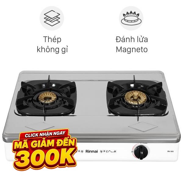 Bếp gas đôi Rinnai RV-365(SW)N