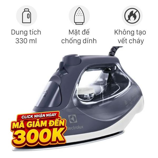 Bàn ủi hơi nước Electrolux E6SI3-61NW 2400W