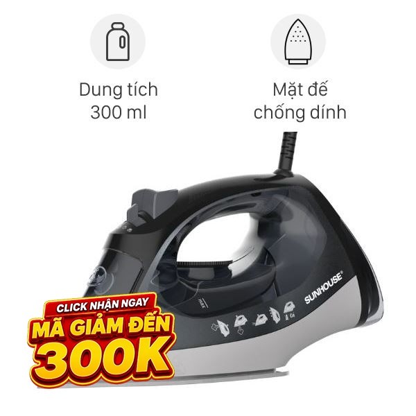 Bàn ủi hơi nước Sunhouse SHD2069 2000W