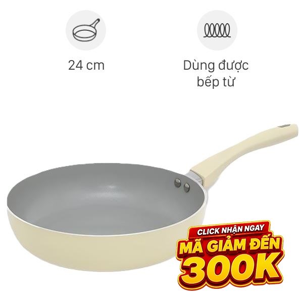 Chảo nhôm chống dính đáy từ Elmich EL5985BE24