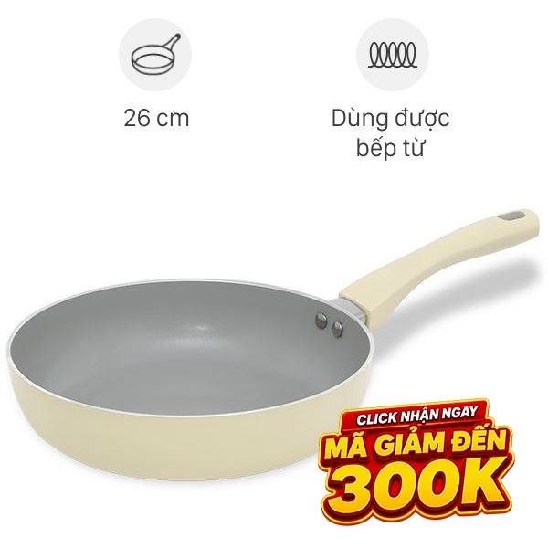 Chảo nhôm chống dính đáy từ Elmich EL5985BE26