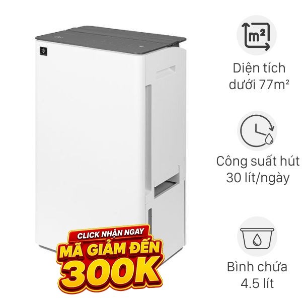 Máy hút ẩm Sharp DW-T30HV-W 325W