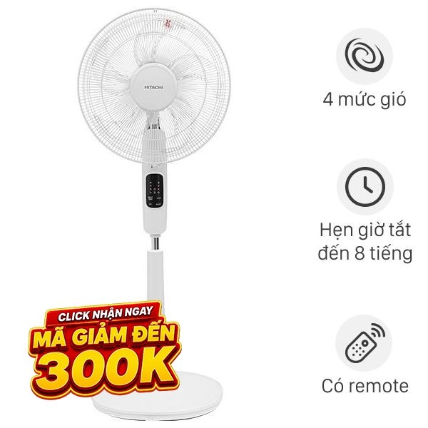 Quạt đứng Hitachi  5 cánh LF-A6RCWN 55W